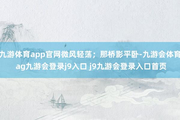 九游体育app官网微风轻荡；那桥影平卧-九游会体育 ag九游会登录j9入口 j9九游会登录入口首页