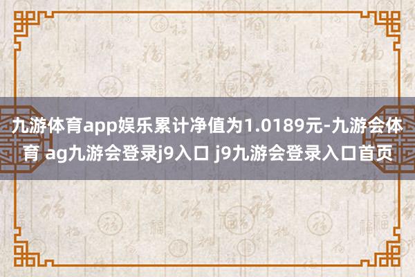 九游体育app娱乐累计净值为1.0189元-九游会体育 ag九游会登录j9入口 j9九游会登录入口首页